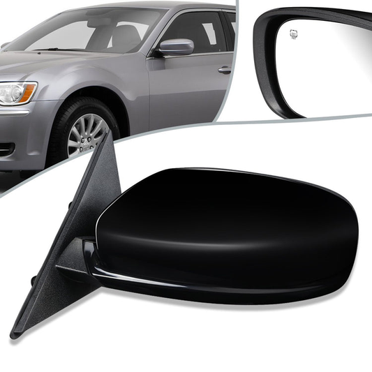 RETROVISOR MIRROR - OEM - 11-14 CHRYSLER 300C - POWERED - HEATED - W MEMORY - W/ FOLDING - W/ BLACK MATERIAL - LEFT