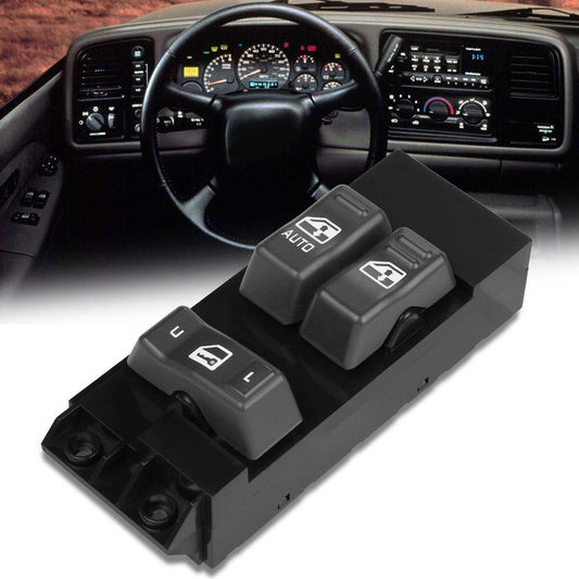 INTERRUPTOR ELEVADOR ELECTRICO 99-02 CHEVY SILVERADO 1500, 2500, 2500HD, 3500, GMC SIERRA 1500, 2500, 2500HD, 3500 - DRIVER SIDE - BLACK
