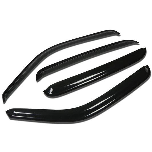 PROTECTOR DE VENTANA WINDOW VISORS - 04-07 CHEVROLET/GMC SILVERADO/04-06 SIERRA PU / 05-06 SUBURBAN / 01-06 YUKON / 02-06ESCALADE /07 DENALI - 4PCS - CREW CAB - DARK SMOKE