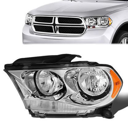 FAROS OE STYLE - 11-13 DODGE DURANGO - ONLY FITS MODELS W/ HALOGEN HEADLIGHTS - H11 LOW BEAM / 9005 HIGH BEAM - CHROME HOUSING - LEFT