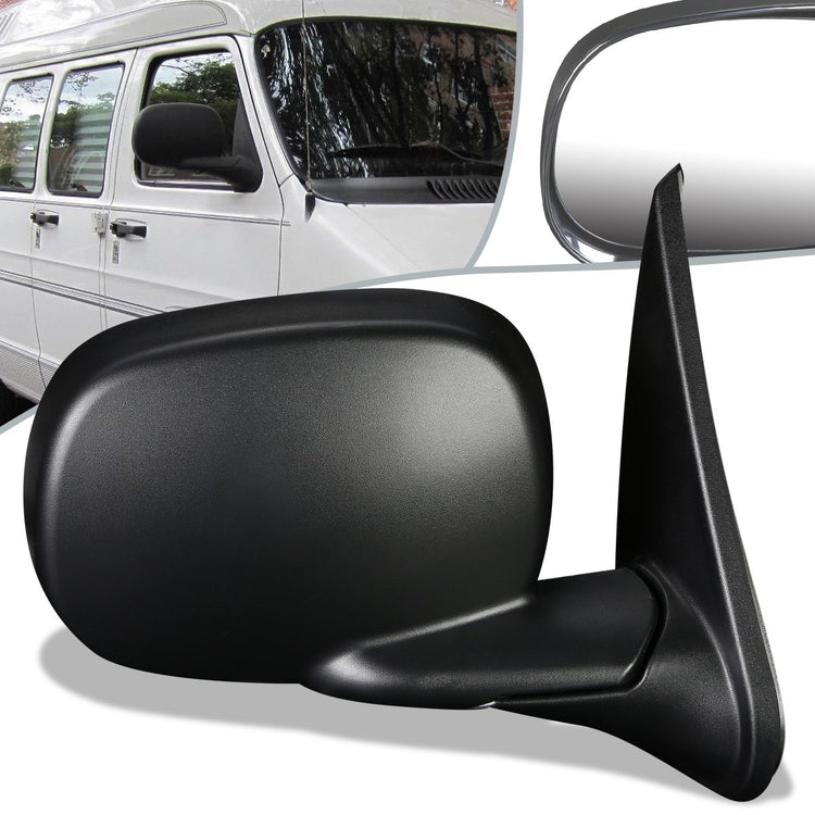 RETROVISOR MIRROR - OEM - 98 DODGE B1500, B2500, B3500 / 99-03 DODGE RAM 1500, 2500, 3500 VAN - POWERED - TEXTURED - BLACK - RIGHT
