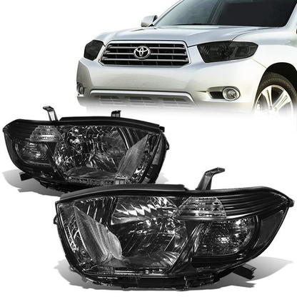 FAROS 08-10 TOYOTA HIGHLANDER - H4 LOW BEAM / HIGH BEAM / 7440A TURN SIGNAL - SMOKE HOUSING / CLEAR CORNER