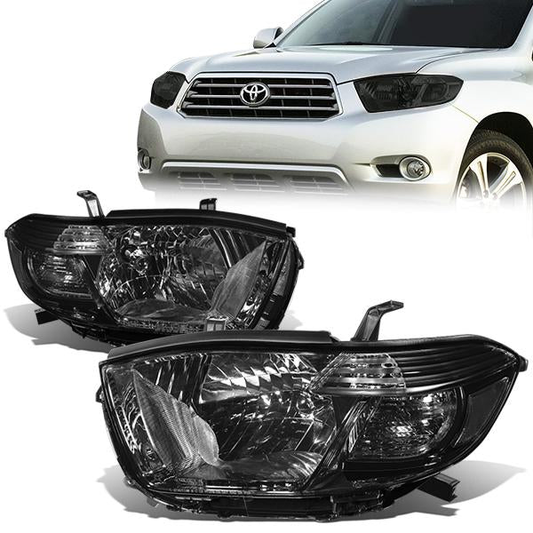 FAROS 08-10 TOYOTA HIGHLANDER - H4 LOW BEAM / HIGH BEAM / 7440A TURN SIGNAL - SMOKE HOUSING / CLEAR CORNER