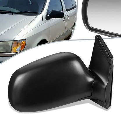 RETROVISOR MIRROR - OEM - 98-03 TOYOTA SIENNA - POWERED - HEATED - PAINTABLE - BLACK - RIGHT