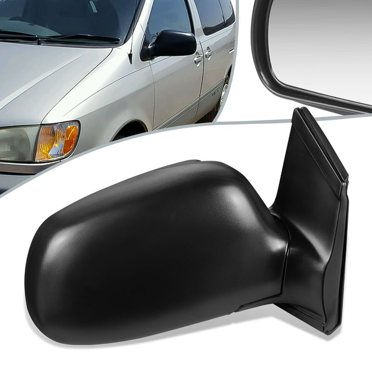 RETROVISOR MIRROR - OEM - 98-03 TOYOTA SIENNA - POWERED - TEXTURED - BLACK - RIGHT