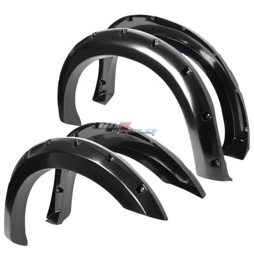 CANTONERAS 99-07 FORD F-250, F-350, F-450 SUPER DUTY - POCKET-RIVETED STYLE - GLOSSY - BLACK