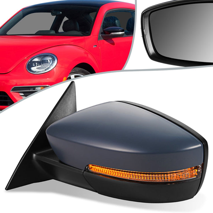 RETROVISOR MIRROR - OEM - 11+ VOLKSWAGEN BEETLE - POWERED - HEATED - W/ SIGNAL LIGHT - FOLDING - LEFT - GRAY
