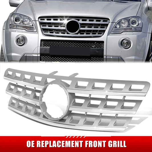 PARRILLA GRILLE - BZ W164 '06-'11(M-CLS)/ GRILLE ASS'Y 08-11/ CHROME/SILVER/ W/O PROXIMITY CRUISE CONTROL/ (EU=USA)