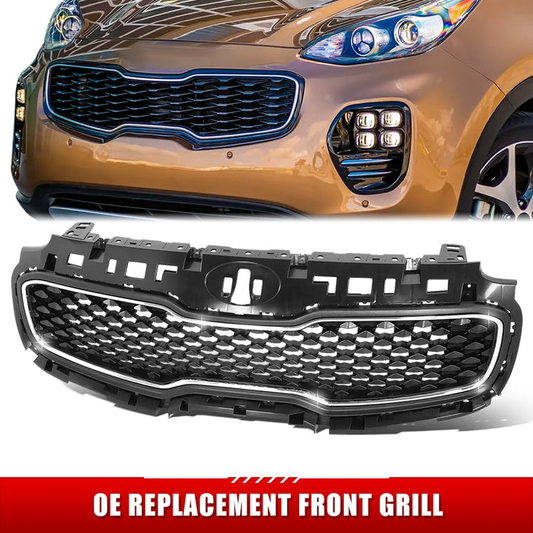 PARRILLA GRILLE - KA  SPOTAG 17-19/20-21/ GRILLE ASS'Y 17-19/ MAT-BLACK W/CHROME FRAME/ (FWD)//PARTS.NO,KI1200194//OEM NO,86350D9000