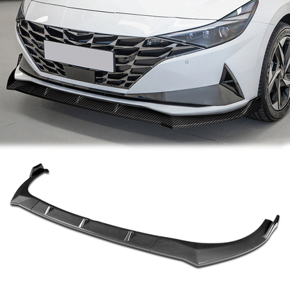 LIP FRONTAL 21-22 HYUNDAI ELANTRA - REQUIRES DRILLING BUMPER FOR INSTALLATION - 3PC - CARBON FIBER LOOK
