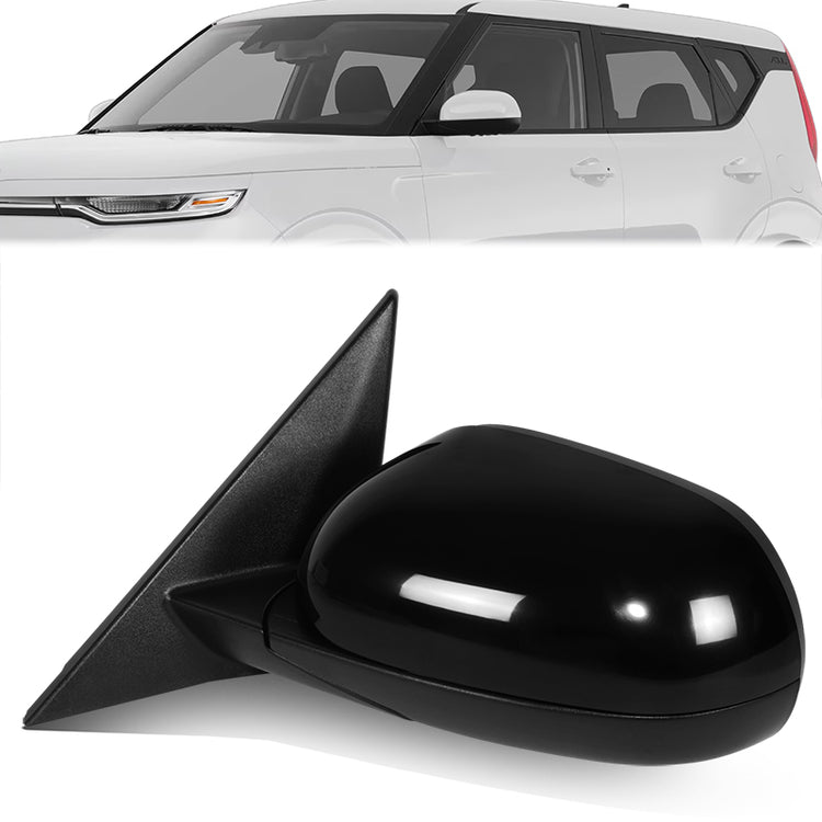 RETROVISOR MIRROR - OE STYLE - KIA SOUL 2020-2024 - WITH POWER WITH HEATED GLASS WITH BLIND SPOT - DRIVER LEFT SIDE - BLACK