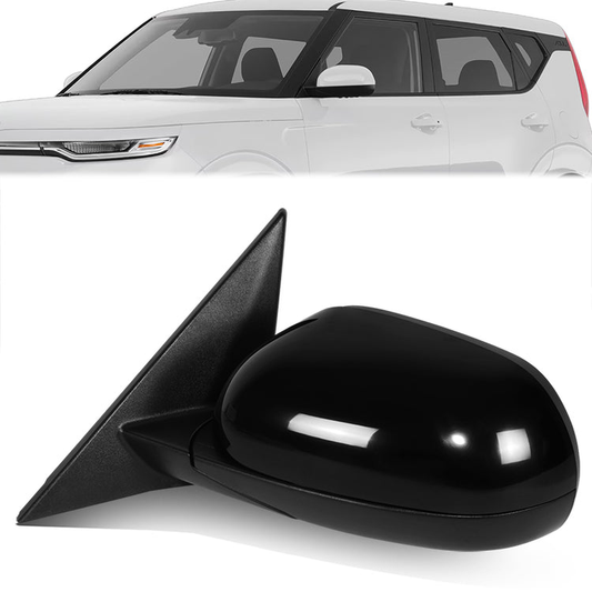 RETROVISOR MIRROR - OE STYLE - KIA SOUL 2020-2024 - WITH POWER WITH HEATED GLASS WITH BLIND SPOT - DRIVER LEFT SIDE - BLACK
