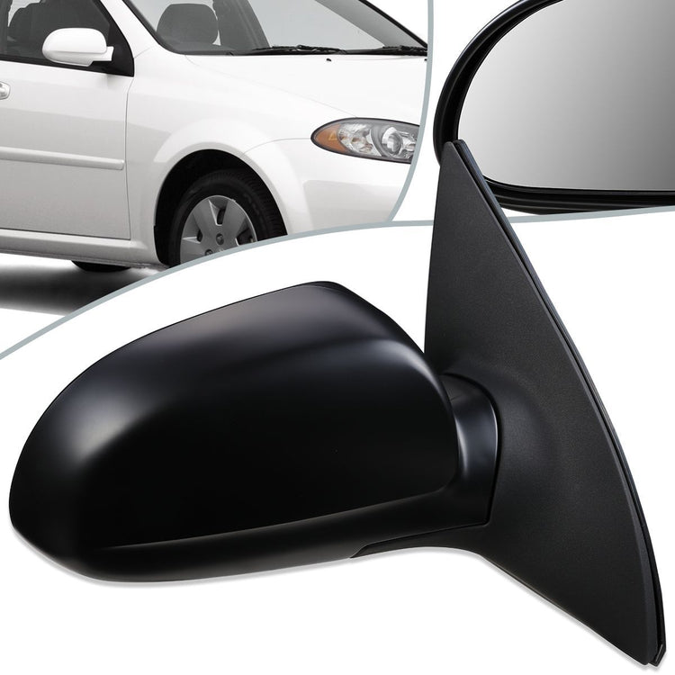 RETROVISOR MIRROR - OEM - 04-08 SUZUKI FORENZA / 05-08 SUZUKI RENO - POWERED - HEATED - PAINTABLE - BLACK - RIGHT