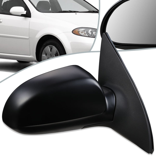 RETROVISOR MIRROR - OEM - 04-08 SUZUKI FORENZA / 05-08 SUZUKI RENO - POWERED - HEATED - PAINTABLE - BLACK - RIGHT