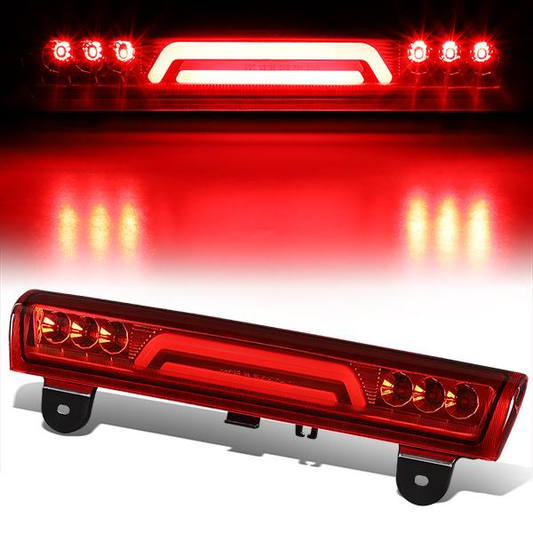 LUZ DE FRENO 00-06 CHEVY SUBURBAN 1500, 2500, TAHOE, GMC YUKON, YUKON XL 1500, 2500 - FITS LIFTGATE MODEL REAR DOORS ONLY - 3D - LED - RED