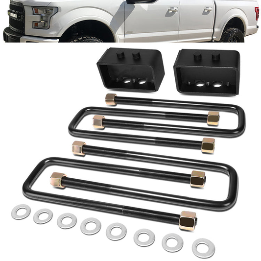 KIT ELEVACION 04-22 FORD F-150 RWD & 4WD - REAR - 3" LIFT RWD / 1.5" 4WD - LEAF SPRING MOUNT