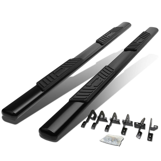 ESTRIBOS 5" - OVAL - STRAIGHT - 09-14 FORD F-150 - SUPER CAB - BLACK