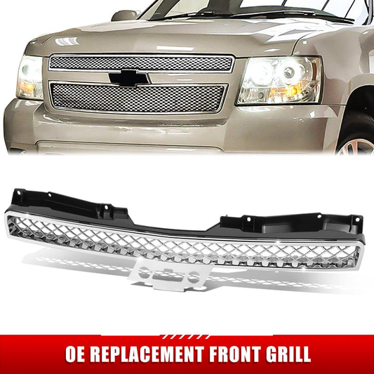 PARRILLA GRILLE - CV AVALANCH 07-13/ GRILLE ASS'Y/ UPPER CHROME/BLACK/ W/CHROME MOULDING/ (W/PLATINUM MESH)/(W/OFF ROAD PKG)//PARTS.NO,GM1200596//OEM NO,19260238