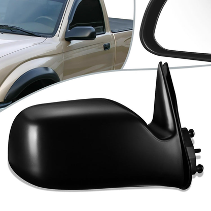 RETROVISOR MIRROR - OEM - 01-04 TOYOTA TACOMA RWD - MANUAL MIRROR ADJUSTMENT - FOLDING - W/O HEAT - PAINTABLE - DOES NOT FIT S-RUNNER MODELS - BLACK - RIGHT