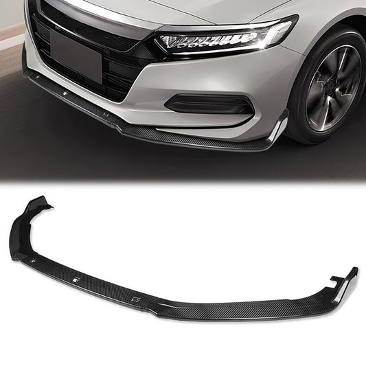 LIP FRONTAL 18-22 HONDA ACCORD SEDAN - REQUIRES DRILLING BUMPER FOR INSTALLATION - 3PC - REAL CARBON FIBER