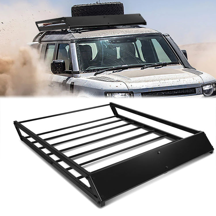 PORTAEQUIPAJE ROOF CARGO BASKET - FITS VEHICLES WITH ROOF RAILS & CROSS BARS INSTALLED - 43" L X 36" W X 5" H - BLACK