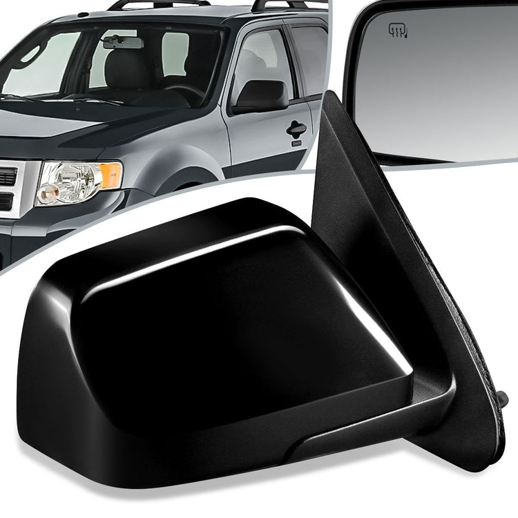 RETROVISOR MIRROR - OEM - 08-12 FORD ESCAPE / 08-11 MERCURY MARINER - POWERED - HEATED - PAINTABLE - BLACK - RIGHT