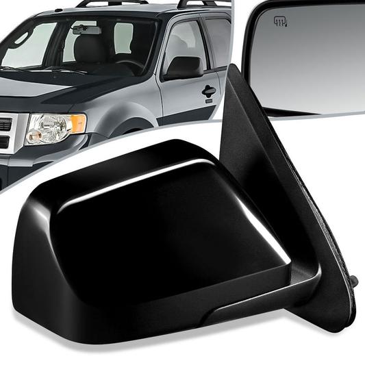 RETROVISOR MIRROR - OEM - 08-12 FORD ESCAPE / 08-11 MERCURY MARINER - POWERED - HEATED - PAINTABLE - BLACK - RIGHT