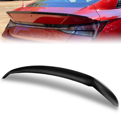 SPOILER CAR TRUNK SPOILER - 21-23 HYUNDAI ELANTRA - CARBON FIBER BLACK