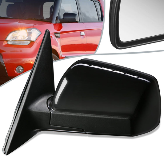 RETROVISOR MIRROR - OEM - 12-13 KIA SOUL - MANUAL - TEXTURED - BLACK - LEFT