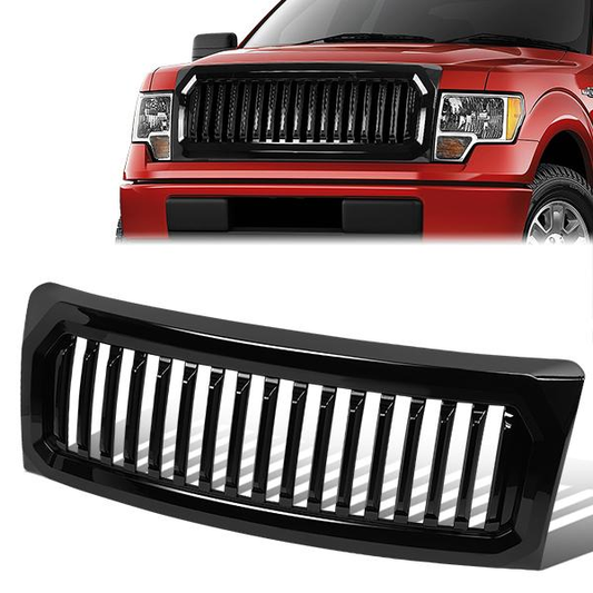 PARRILLA GRILLE - 09-14 FORD F-150 - DOES NOT FIT RAPTOR MODELS - VERTICAL FENCE STYLE - BLACK