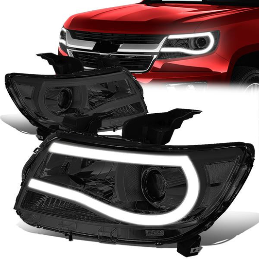 FAROS 15-20 CHEVY COLORADO - FULL LED U-TUBE DRL - PROJECTOR - SMOKE HOUSING / CLEAR CORNER