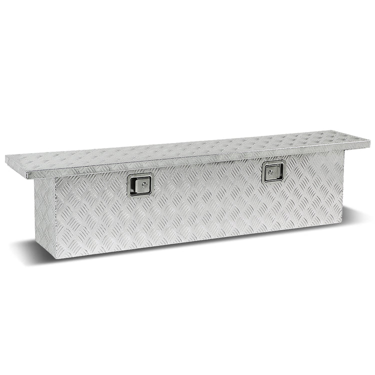 CAJA DE HERRAMIENTAS TRUCK CROSSOVER - W/ LOCK & KEY - ALUMINUM - 69" X 12" X 16" - SILVER