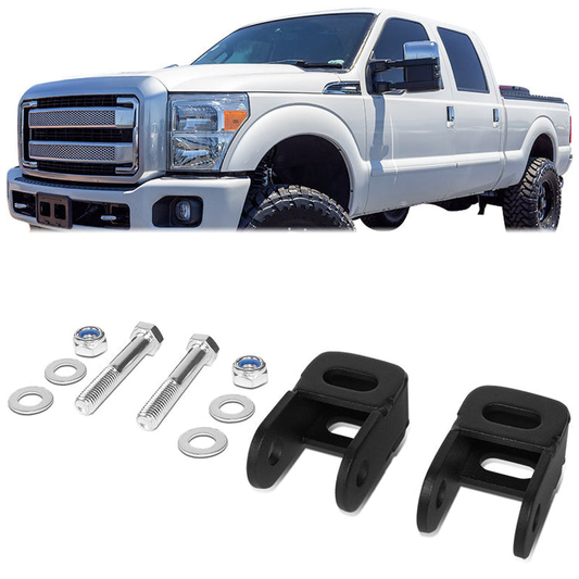 KIT ELEVACION 05-22 FORD F-250 SUPER DUTY / 05-22 FORD F-350 SUPER DUTY - FITS 4WD MODELS ONLY - FRONT - FOR USE WITH 1.5"-3" LIFTED VEHICLES - FRONT SHOCK EXTENSION