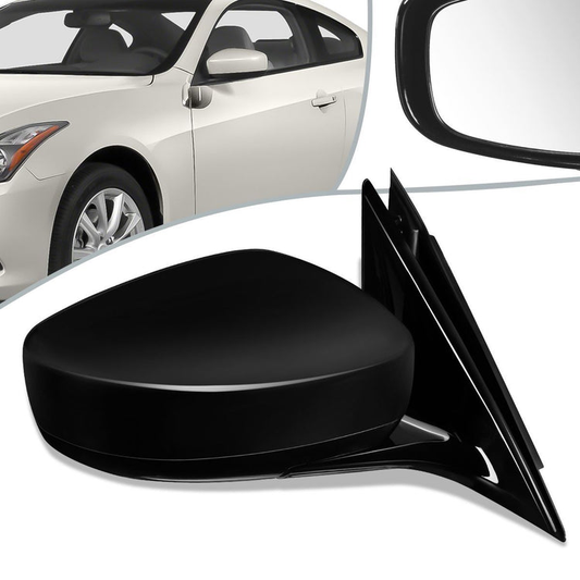RETROVISOR MIRROR - OEM - 09-13 INFINITI G37 4-DR / 2015 INFITI Q40 4-DR - POWERED - TEXTURED - BLACK - RIGHT