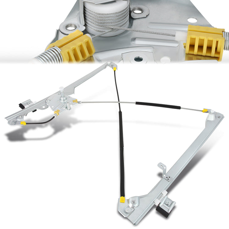 REGULADOR DE VENTANA WINDOW MOTORS & REGULATORS - METALLIC - 99-07 CADILLAC ESCALADE CHEVY SILVERADO SUBURBAN AVALANCHE GMC SIERRA YUKON - METALLIC - BARE STEEL/PLASTIC