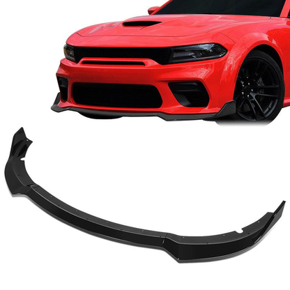 nan FRONT BUMPER SPLITTER - 15-20 DODGE CHARGER SRT - 3PCS - BLACK