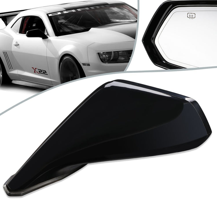 RETROVISOR MIRROR - OEM - 10-15 CHEVY CAMARO - POWERED - HEATED - PAINTABLE - BLACK - LEFT