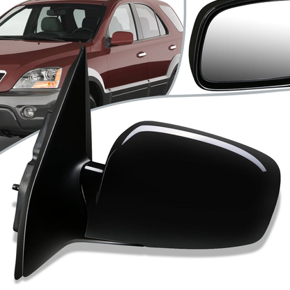 RETROVISOR MIRROR - OEM - 03-09 KIA SORENTO EX - POWERED - HEATED - TEXTURED - BLACK - LEFT
