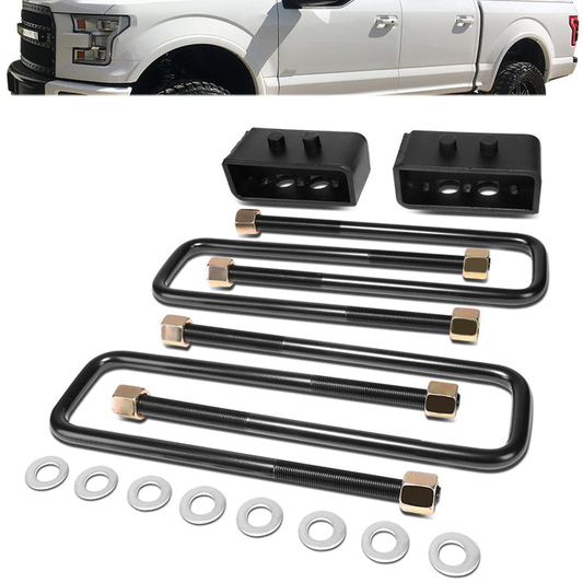 KIT ELEVACION 04-22 FORD F-150 RWD & 4WD - REAR - 2" LIFT RWD / 0.5" 4WD - LEAF SPRING MOUNT
