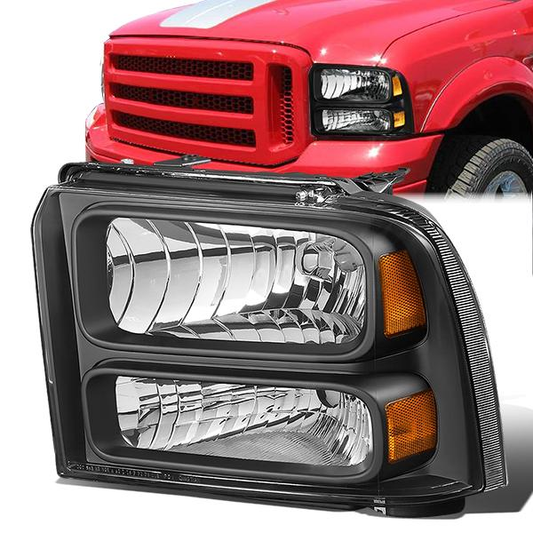 FAROS OE STYLE - 05-07 FORD F-250, F-350, F-450, F-550 SUPER DUTY - H13 HEADLIGHT / 3157A PARKING - BLACK HOUSING - LEFT