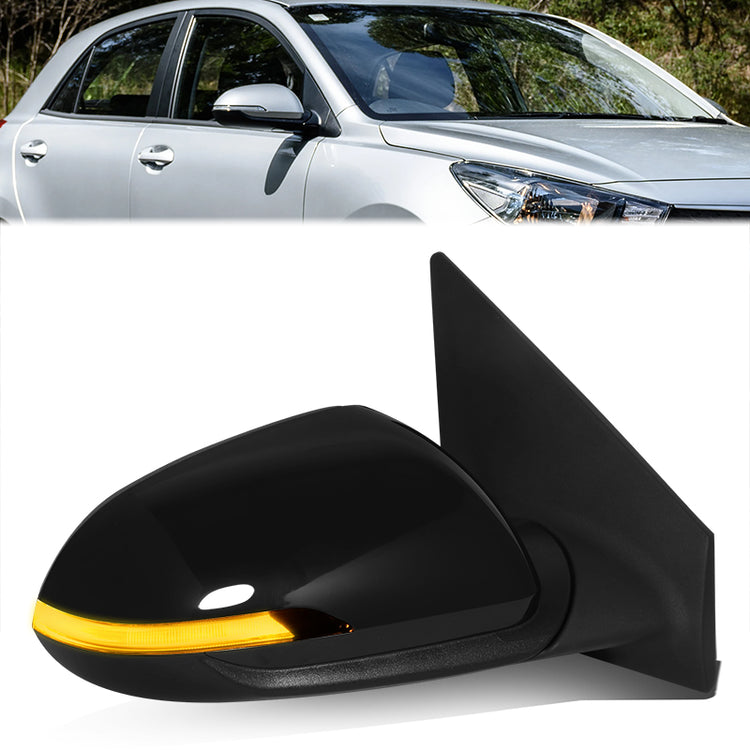 RETROVISOR MIRROR - OE STYLE - KIA RIO 18-20 - WITH POWER WITH HEATED GLASS WITH TURN SIGNAL - PASSENGER SIDE - PAINT TO MATCH - BLACK