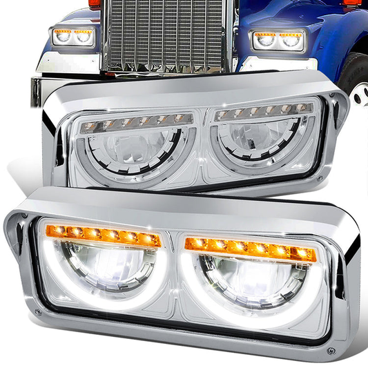 FAROS FREIGHTLINER CLASSIC 01-11 / FREIGHTLINER CLASSIC XL 01-09 / FREIGHTLINER FLD120SD 03-12 / KENWORTH T600A 86-07 / KENWORTH T800 87-19 / KENWORTH W900 81-19 / PETERBILT 357 86-08 / PETERBILT 365 08-19 / PETERBILT 378 88-07 / PETERBILT 379 85-07 /