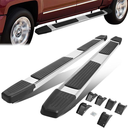 ESTRIBOS 5.25" - 09-18 DODGE RAM 1500 / 10-20 DODGE RAM 2500, 3500 - EXTENDED CAB - CHROME/ BLACK
