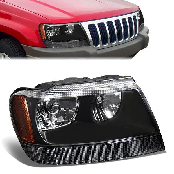 FAROS OE STYLE - 99-04 JEEP GRAND CHEROKEE WJ - 9006XS LOW BEAM / 9005XS HIGH BEAM - BLACK HOUSING - RIGHT