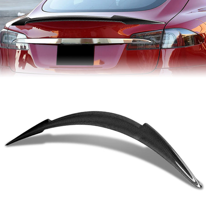 SPOILER CAR TRUNK SPOILER - 12-22 TESLA S - CARBON FIBER BLACK