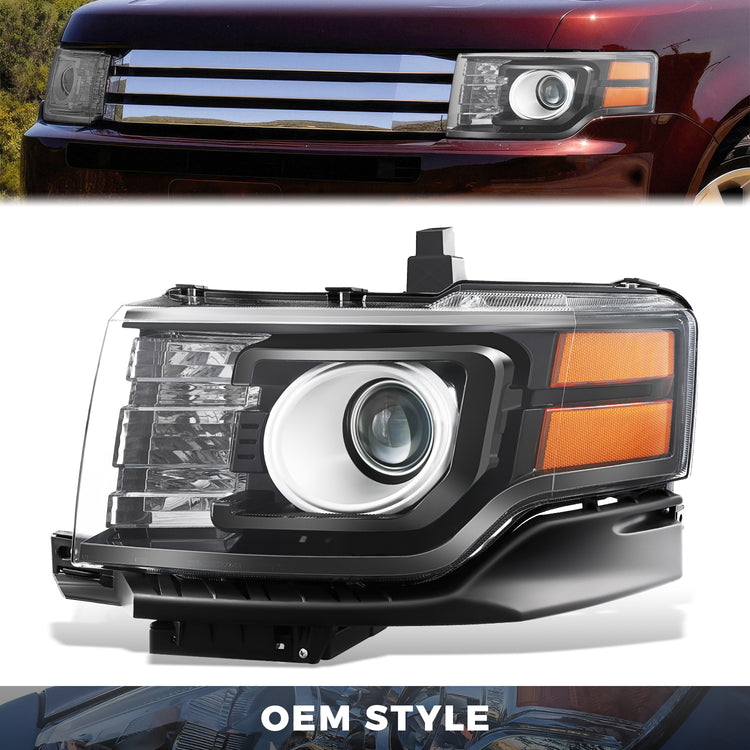 FAROS OE STYLE - 09-12 FORD FLEX HID - BLACK HOUSING - LEFT SIDE