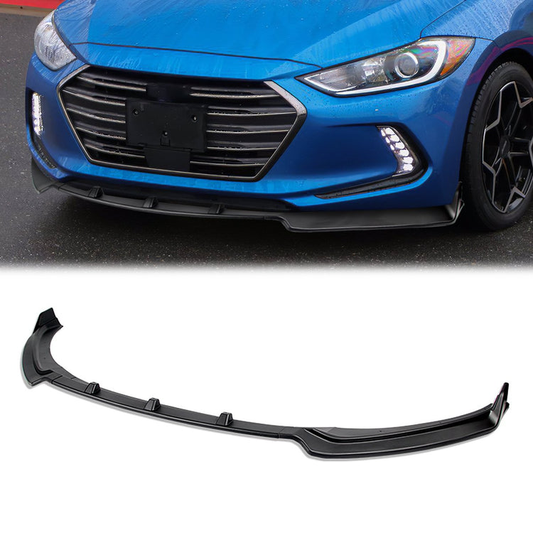 LIP FRONTAL 17-18 HYUNDAI ELANTRA - REQUIRES DRILLING BUMPER FOR INSTALLATION - 3PC - MATTE BLACK