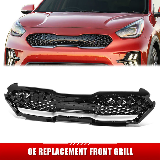 PARRILLA GRILLE - KA  NRO 17-19/20-21/ GRILLE ASS'Y 20-21/ PAINTED BLACK/ W/SMOKE FRAME//PARTS.NO,KI1200214//OEM NO,86350G5600