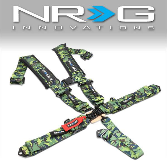 CINTURON RACING 5 POINT - SFI LATCH LINK - CAMO-GY - WITH PAD