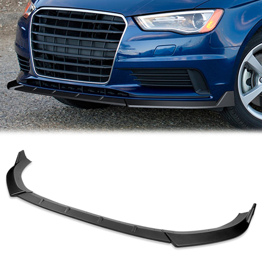 LIP FRONTAL 14-16 AUDI A3 - REQUIRES DRILLING BUMPER FOR INSTALLATION - 3PC - MATTE BLACK